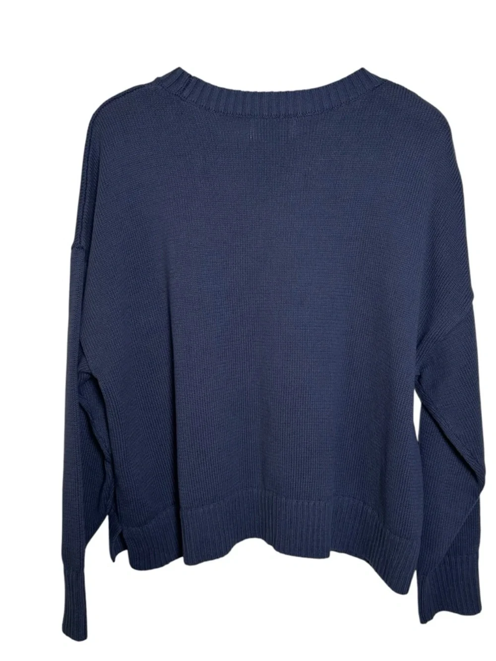 Old Navy NWT Women Crew Neck American Flag Sweater XL Knit Navy Blue USA Coastal - Picture 2 of 10